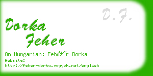 dorka feher business card